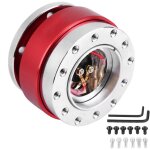Jeffergarden kit adaptateur de moyeu � d�gagement rapide universel pour volant de voiture de course rouge ...