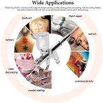 Jeffergarden kit arographe t217a, kit arographe 0, 5 mm, comprend un godet de peinture de 15 cc, adapt ...