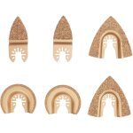 Jeffergarden lames de scie oscillantes universelles en carbure, 6 pi�ces, hybrides, demi - cercles, triangulai ...