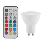 Jeffergarden nouveau gu10 3w rgb blanc chaud led � couleur changeante ampoule lampe avec t�l�commande ...