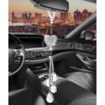 Jeffergarden pendentif de r�troviseur de voiture en alliage de m�tal d�coratif strass