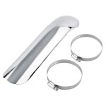 Jeffergarden protection thermique en acier pour pot d'chappement courb honda argent