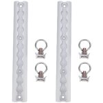 Jeffergarden rail d'arrimage en aluminium en forme de l, �paisseur 304 mm, avec 4 anneaux ronds, pour ...