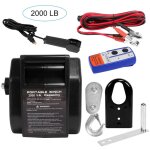 Jeffergarden treuil �lectrique 12v 2000 lbs , manette radio sans fil , �tanche pour bateau , c�ble de ...