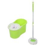 Balai serpillre vapeur mop 360 avec seau bac rotatif set complet vert