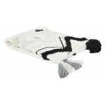 Jet de canap tuft 'ethnique' 130x150cm blanc