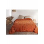 Jeté de lit 'calisson' - 150x200cm - rouille Jeté de lit 'calisson' - 150x200cm - rouille