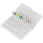 Jeu de 10 micro - forets en carbure de tungst�ne de 0, 3 � 1, 2 mm pour circuits imprim�s.