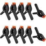 Jeu de 10 pince � ressort, 4 pouces pinces clips, noir pince polyvalente, clamps de pr�hension, pour ...
