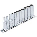 Jeu de 11 douilles extra longues 6 pans carre cliquet de 1 / 4 bgs - 4 a 13 mm Jeu de 11 douilles extra longues 6 pans carre cliquet de 1 / 4 bgs - 4 a 13 mm