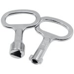 Jeu de 2 cl�s � douille triangulaires, pour armoires �lectriques, ascenseurs, vannes de compteurs d'eau, ...