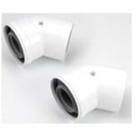 Jeu de 2 coudes 60 / 100 x 45� pour chaudi�res � condensation vaillant
