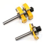 Jeu de 2 couteaux  percussion  rainure et  languette 8 - manche jeu de couteaux en forme de t  3 ...