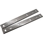 Jeu de 2 fers en acier rapide hss pour raboteuse - d�gauchisseuse 1250w ? fers simples tranchants, rectifi�s ...