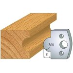 Diamwood jeu de 2 fers profil�s acier ht n�014 gueule de loup - 40mm x 4mm - outil de menuiserie - pr�cision ...