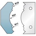 Jeu de 2 fers profil�s ht. 90 x 5, 5 mm - n� 353 corniche - r�sistance et pr�cision - outil pour menuiserie ...