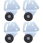 Jeux de 2 roulettes en nylon pour porte coulissante de placard kit de poulies silencieuses et solide ...