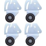 Jeux de 2 roulettes en nylon pour porte coulissante de placard kit de poulies silencieuses et solide ...