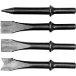 Jeu de 4 burins de rechange pour marteaux burineurs a tige de 10 mm