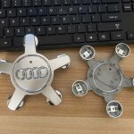 Jeu de 4 caches - moyeux 4f0601165 n roue embl�me, pour enjoliveurs de 135 mm pour audi (argent)