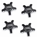 Jeu de 4 caches - moyeux roue emblème, pour enjoliveurs de 135 mm pour audi (noir). . Jeu de 4 caches - moyeux roue emblème, pour enjoliveurs de 135 mm pour audi (noir). .