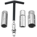 Jeu de 4 cl�s � bougie d'allumage 16 / 18 / 21 mm, cl� � bougie universelle pour voiture et moto, extracteur ...