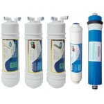 Jeux 4 filtres + membrane 50 gpd osmose inverse compatible cs Jeux 4 filtres + membrane 50 gpd osmose inverse compatible cs