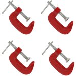 Jeu de 4 serre - joints en g l�gers rouges avec une ouverture de m�choire de 2, 5 cm, adapt�s � la menuiserie, ...