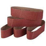 Jeu de 5 bandes abrasives en corindon fin 100 x 915 cm granulom�trie 60 / 80 / 120 / 240 / 320 - -
