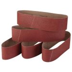 Jeu de 5 bandes abrasives en corindon fin 100 x 915 cm granulom�trie 60 / 80 / 120 / 240 / 320 - -