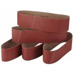 Jeu de 5 bandes abrasives en corindon fin 100 x 915 mm granulom�trie 60 / 80 / 120 / 240 / 320