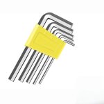 Jeu de 5 cl�s allen hexagonales en cr - v avec t�te plate, torx, sph�rique, cl�s males avec etui portative ...