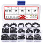 Ahlsen - jeu de 500 circlips mtalliques, 20 types de circlips de type e (?4 / 5 / 6 / 7 / 8 / 9 / 10 ...