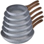 Jeu de 6 poles  frire 18 20 22 24 26 et 28 daimiel, aluminium forg, induction