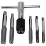 Jeu de 6 tarauds, perceuse, cl�, outil de taraudage, filetage m3 - m8, tournevis, porte - taraud, outil ...