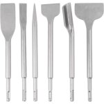 Jeu de 6pcs burin sds - plus, 25cm longueur, coffret pour enlevement de b�ton et carrelage de sol et ...