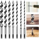 Jeu de 7 forets � bois h�lico�daux longs (6 / 8 / 10 / 12 / 14 / 16 / 18 x 230 mm), forets sds - plus, ...