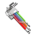 Jeu de 9 cls allen de 9 pices outil de tournevis  fleurs (tte sphrique allonge colore)