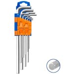Jeu de 9 cl�s hexagonales extra - longues wadfow en acier cr - v, durables et polyvalentes