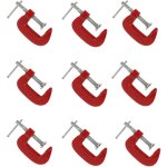 Jeu de 9 serre - joints en g l�gers rouges avec une ouverture de m�choire de 2, 5 cm, adapt�s � la menuiserie, ...