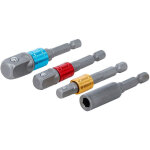 Jeu adaptateur porte douilles 1 / 4 - 3 / 8 - 1 / 2 6 pans pour visseuse