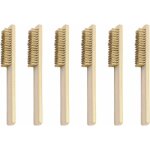 Rapanda - jeu de brosses m�talliques 6 pi�ces, brosse en laiton, brosse m�tallique avec poils en laiton ...