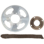 Jeu de cha�ne 25h pour trottinette �lectrique, plateau 4 trous sans pignon avec volant d'inertie et 146 ...