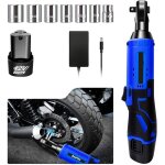 Jeu de cl�s � cliquet �lectriques 3 / 8 , cl� � cliquet sans fil 40n. m, batterie 12 v, tournevis � cliquet ...