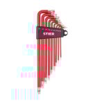 Jeu de cls mles coudes torx stier 9 pices, avec toutes les dimensions courantes de tx 10  50, jeu ...