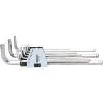 Ks tools - jeu de 9 cl�s m�les extra - longues inox 6 pans � t�te sph�rique, 1, 5 � 10 mm - 964. 0520 ...