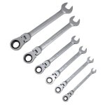 Jeu de cl�s � cliquet articul�es 8, 10, 12, 13, 17, 19 mm - idrhaus