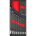 Mw tools - jeu de cl�s mixtes � cliquet 8 - 24mm 13 pi�ces module en mousse pour servante d'atelier mwcor82413 ...