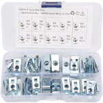 Jeu de clips en u pour voiture, 50 pi�ces, fixation m�tallique r�sistante de remplacement pour panneaux ...