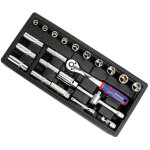 Jeu de cliquet et douilles 3 / 8 po, 23 pi�ces, (m�trique)